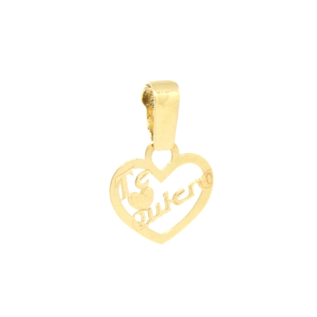 COLGANTE CORAZON EN ORO DE 18 KT