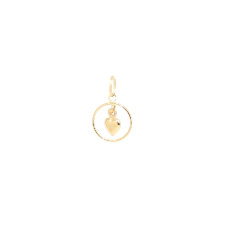 COLGANTE CON CORAZON EN ORO DE 18 KT