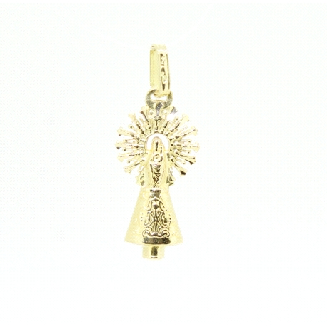 COLGANTE VIRGEN DEL PILAR EN ORO DE 18KT