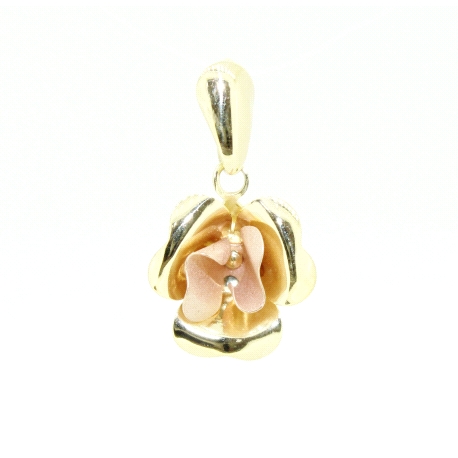 COLGANTE FLOR EN ORO DE 18KT