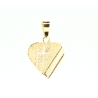 COLGANTE CORAZON CON CRUZ EN ORO DE 18KT