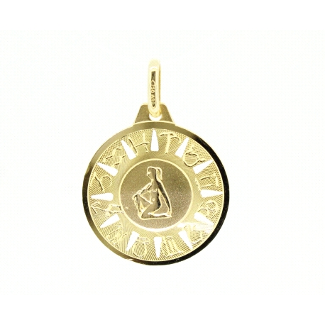 COLGANTE HOROSCOPO VIRGO EN ORO DE 18KT