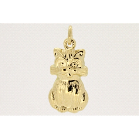 COLGANTE GATO EN ORO DE 18KT