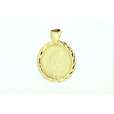 COLGANTE EN ORO CON MONEDA ROMANA