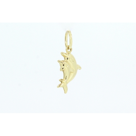 COLGANTE DELFINES EN ORO DE 18KT