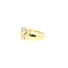 CONJUNTO DE PENDIENTES Y ANILLO EN DOS OROS CON 0.40 CT EN BRILLANTES