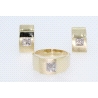 CONJUNTO EN ORO CON 0,25CT EN BRILLANTES