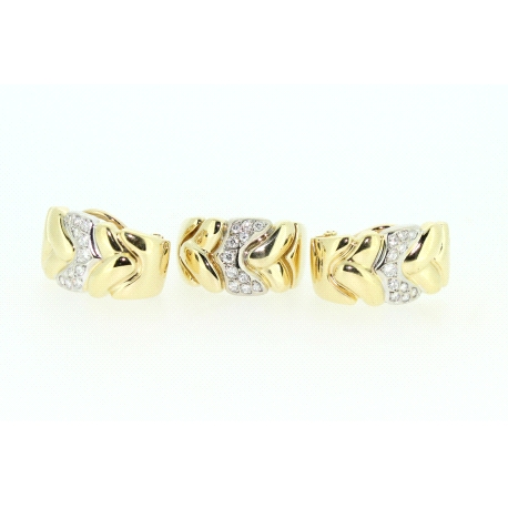 CONJUNTO EN ORO CON 0,75CT EN BRILLANTES