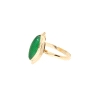 CONJUNTO DE ANILLO Y PENDIENTES EN ORO CON AGATA VERDE