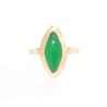 CONJUNTO DE ANILLO Y PENDIENTES EN ORO CON AGATA VERDE