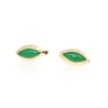 CONJUNTO DE ANILLO Y PENDIENTES EN ORO CON AGATA VERDE