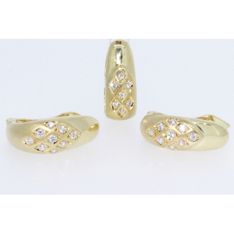 CONJUNTO EN ORO DE 18 KT CON CIRCONITAS