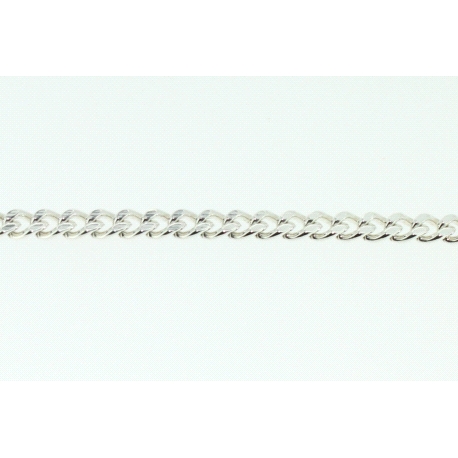 CADENA BARBADA EN PLATA DE 925ML
