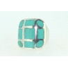 ANILLO EN PLATA CON TURQUESAS
