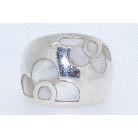 ANILLO EN PLATA DE 925ML CON NACAR