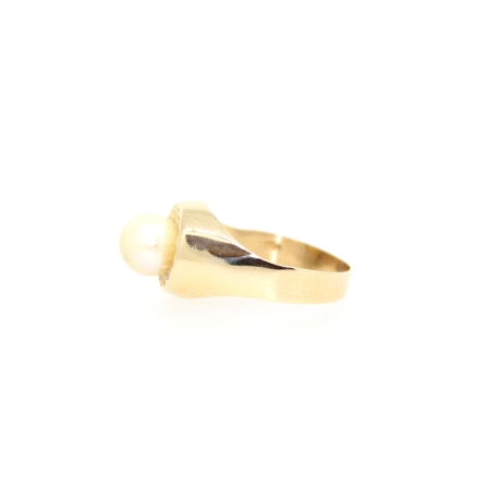 ANILLO EN ORO DE 18 KT CON PERLA