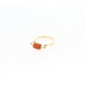 ANILLO EN ORO CON PERLAS Y CORAL