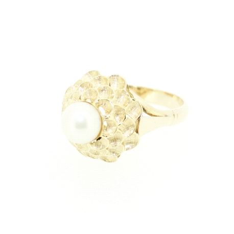 ANILLO EN ORO DE 18KT CON PERLA