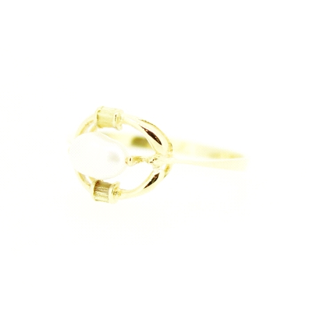 ANILLO EN ORO DE 18KT CON PERLA