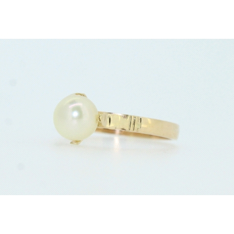 SORTIJA EN ORO DE 18KT CON PERLA DE 6MM