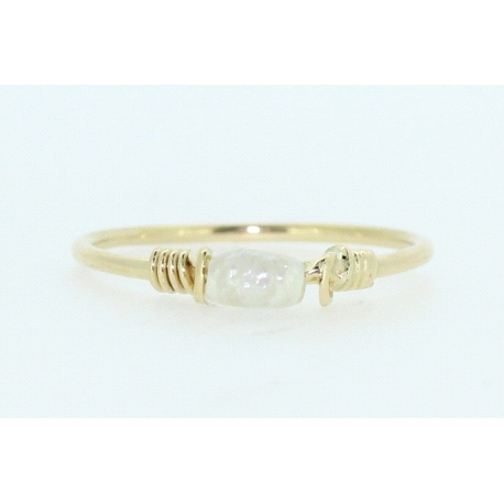 ANILLO EN ORO CON PERLA NATURAL