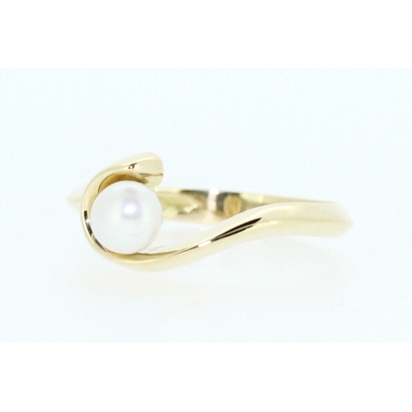 ANILLO EN ORO CON PERLA DE 4,6MM.