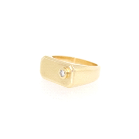 SELLO EN ORO CON BRILLANTE DE 0.06 CT