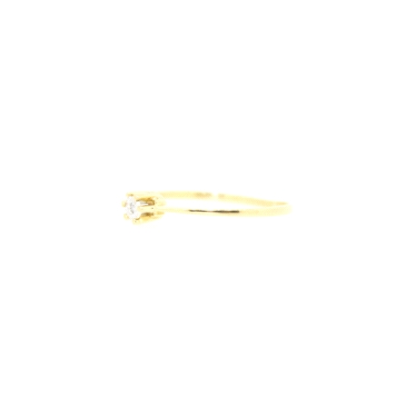 SOLITARIO EN ORO CON BRILLANTE DE 0,10CT