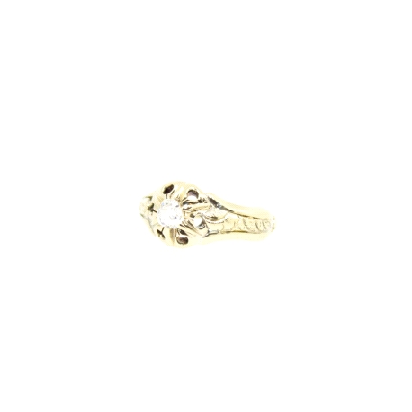 SOLITARIO EN ORO CON DIAMANTE DE 0,25CT