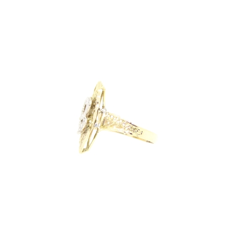 ANILLO EN ORO LETRA B CON BRILLANTES