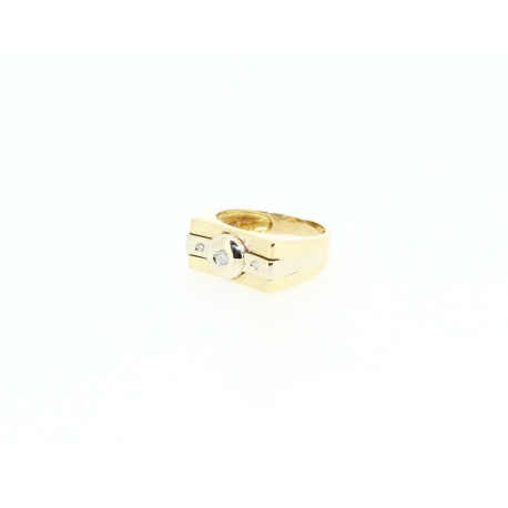 ANILLO EN ORO CON 0,07CT EN DIAMANTES