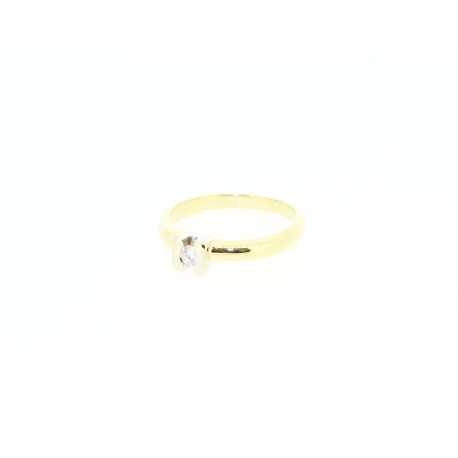 SOLITARIO EN ORO CON DIAMANTE DE 0,10CT