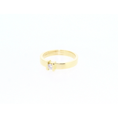 SOLITARIO EN ORO CON BRILLANTE 0,25CT