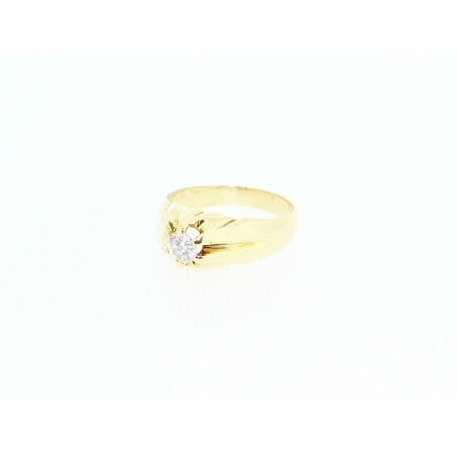 SOLITARIO EN ORO CON BRILLANTE DE 0,53CT