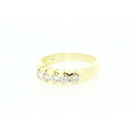 CINQUILLO EN ORO CON 0,50CT EN BRILLANTE