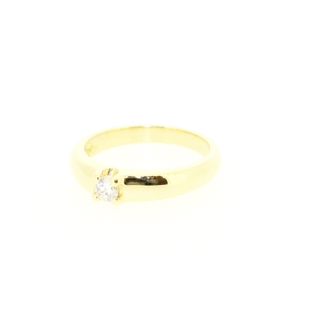 SOLITARIO EN ORO CON BRILLANTE DE 0,15CT