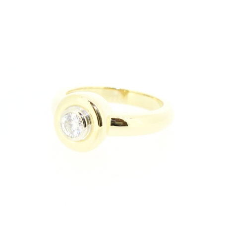 SOLITARIO EN ORO CON BRILLANTE D 0,30CT