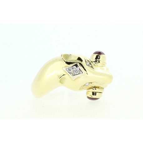 ANILLO TIGRE CON 0,04CT EN BRILLANTES