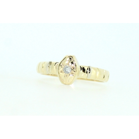 ANILLO EN ORO CON BRILLANTE DE 0,05CT