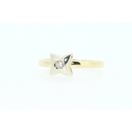 ANILLO EN ORO CON BRILLANTE DE 0,04CT