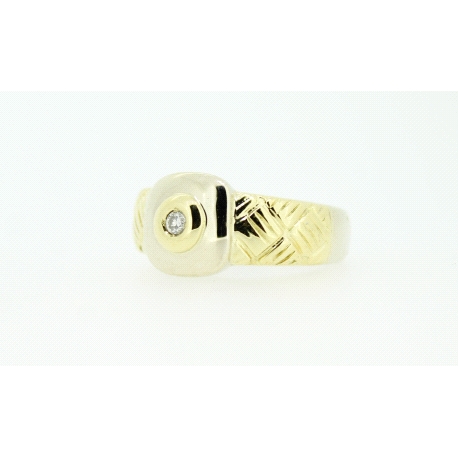 ANILLO EN ORO CON BRILLANTE DE 0,05CT