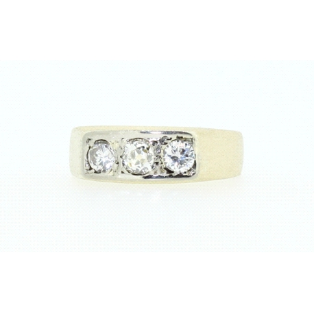 TRESILLO ANTIGUO CON BRILLANTE DE 0,26CT