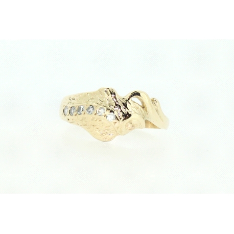 ANILLO COBRA EN ORO CON DIAMANTES