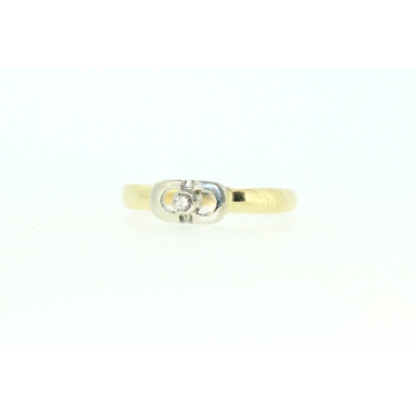 ANILLO EN ORO CON BRILLANTE DE 0,02CT