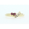 ANILLO EN ORO CON RUBIES Y BRILLANTES