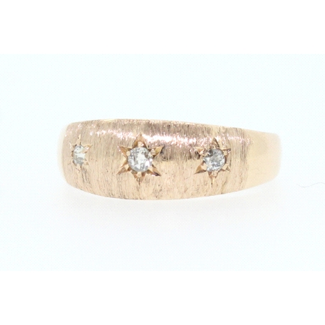 ANILLO LISO  CON 0,15CT EN BRILLANTES