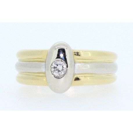 ANILLO EN ORO CON BRILLANTE DE 0,15CT.