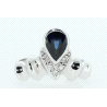 ANILLO CON ZAFIRO DE 0,85CT Y BRILLANTES