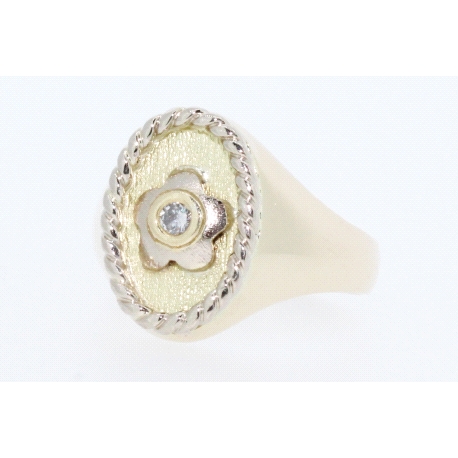 ANILLO EN ORO CON BRILLANTE DE 0,05CT.