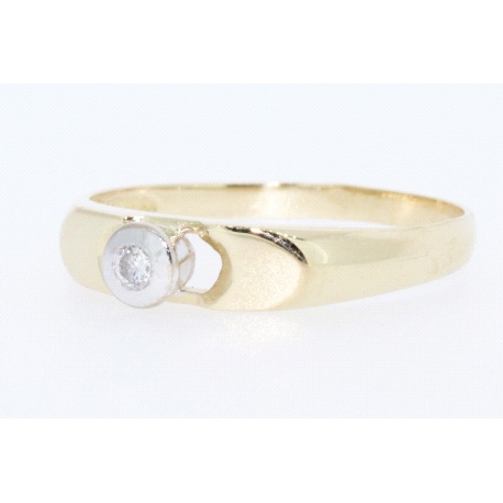 ANILLO EN ORO CON UN BRILLANTE DE 0,03CT